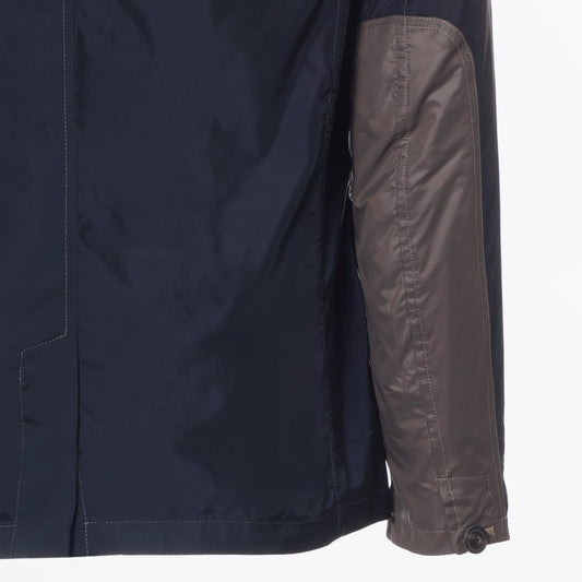 - Baxter Contrast Arm Detail Jacket - Dark Blue