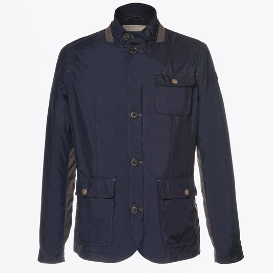 - Baxter Contrast Arm Detail Jacket - Dark Blue