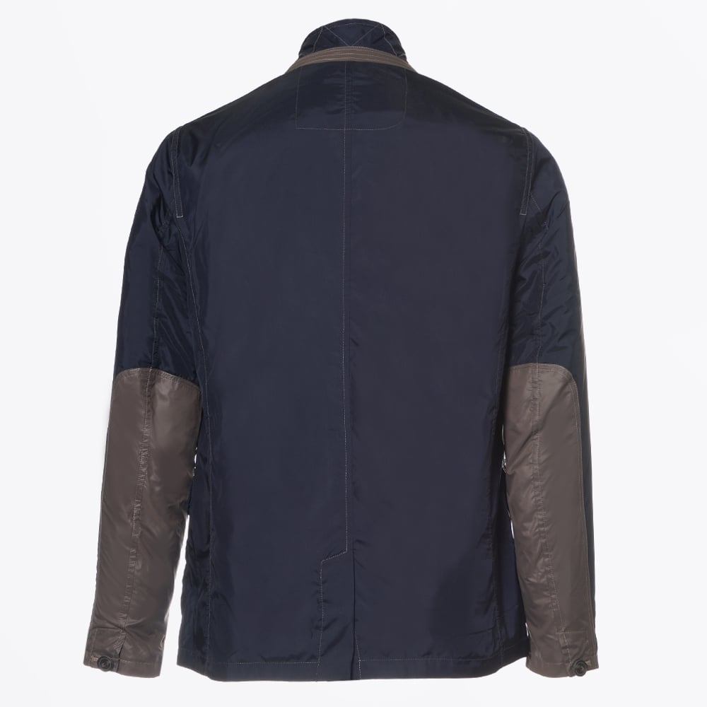 - Baxter Contrast Arm Detail Jacket - Dark Blue