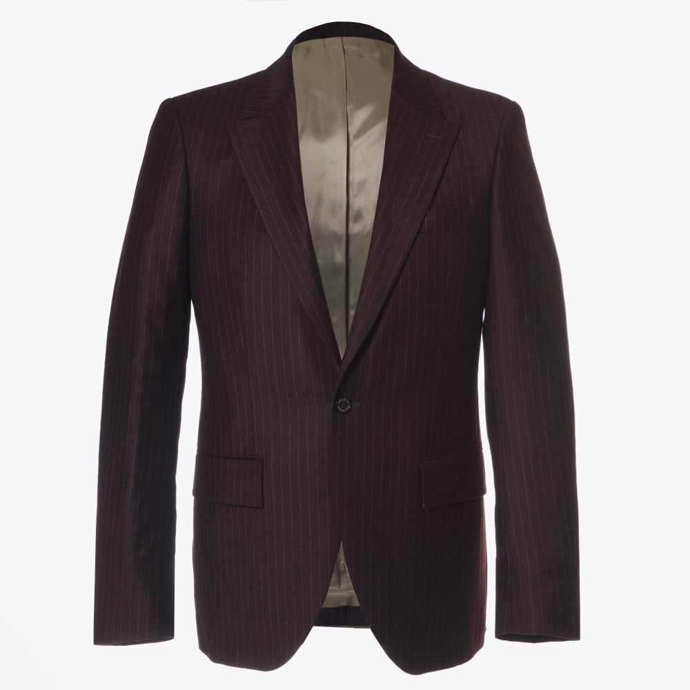 Circle Houston Pin Stripe Blazer - Burgundy