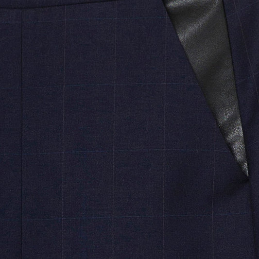 Jude Long Check Skirt - Indigo