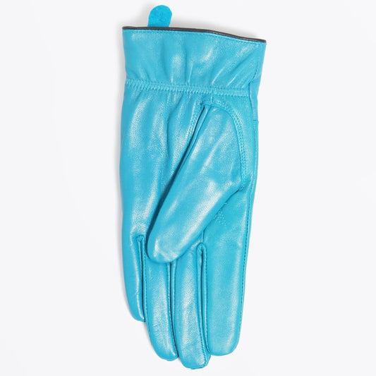 - Rabbit Fur Gloves - Turquoise