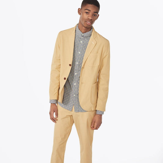 - Cotton Blazer - Warm Almond