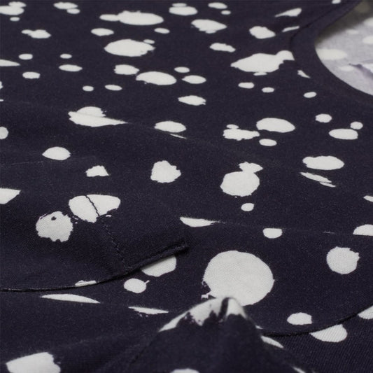 - Printed Organic Dot Tee - Evening Blue