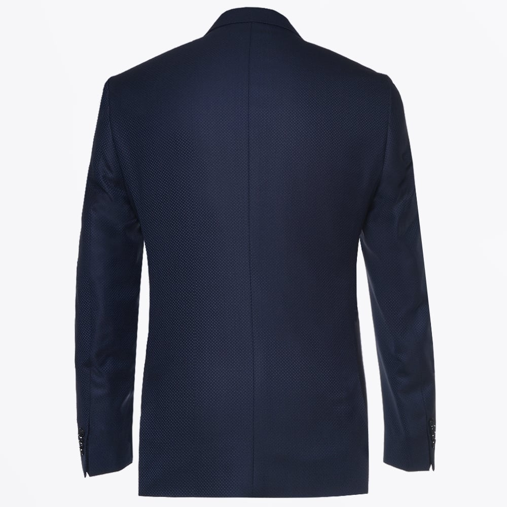- Star Craig Weave Detail Suit - Navy
