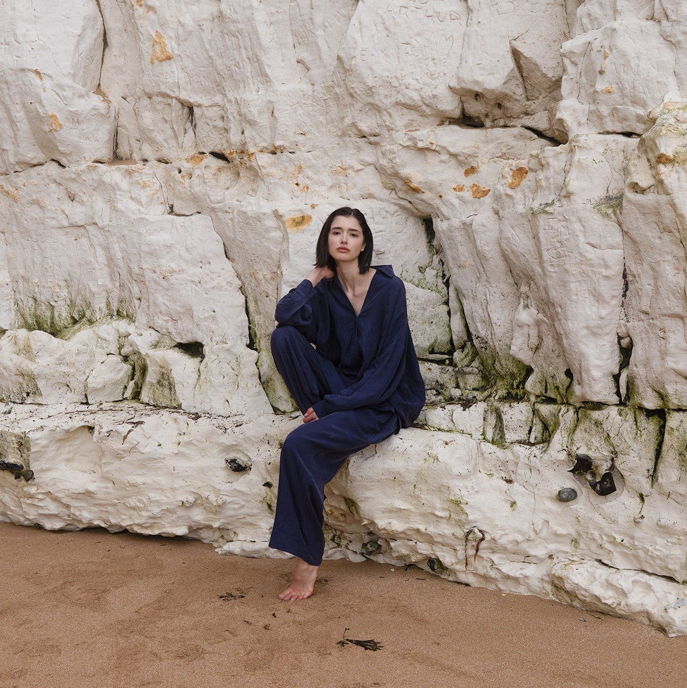 Fluid Trousers - Navy