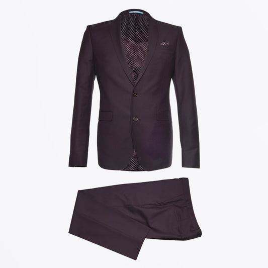 - Sherman Brandon Mohair Suit - Burgundy