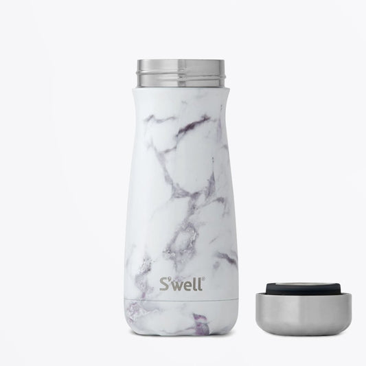 - Traveller Collection - White Marble 16oz Bottle