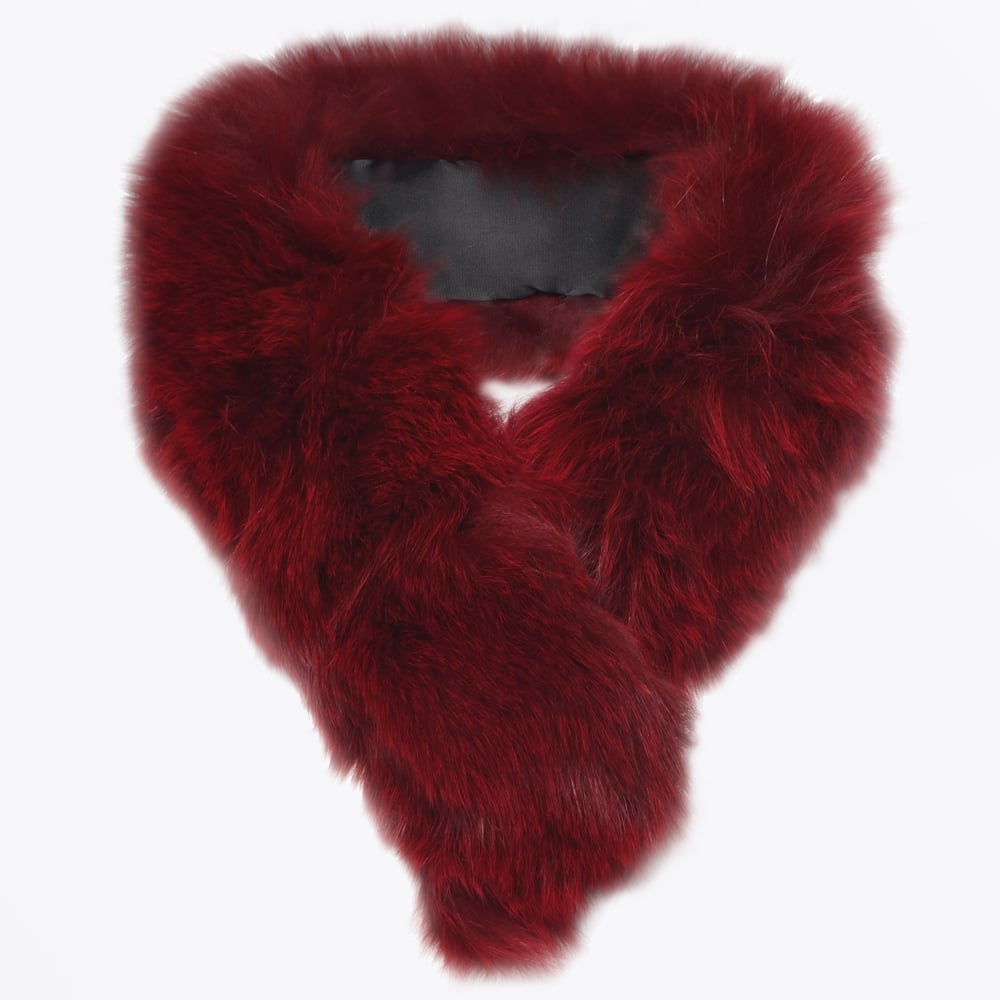 Little Fox Fur Tail Clip - Wine
