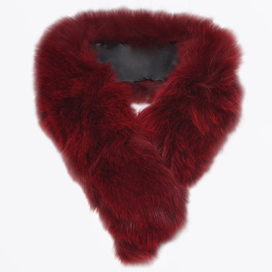 Fox Fur Tail Clip - Wine
