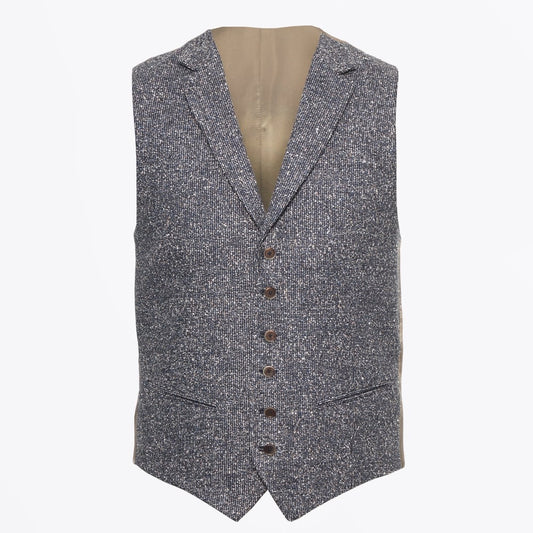 - Axel Textured Waistcoat - Dark Blue