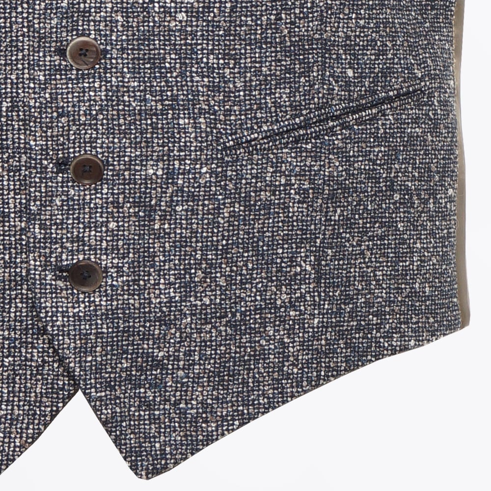 - Axel Textured Waistcoat - Dark Blue