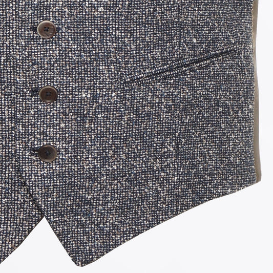 - Axel Textured Waistcoat - Dark Blue