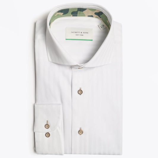 - Camouflage Insert Shirt - White