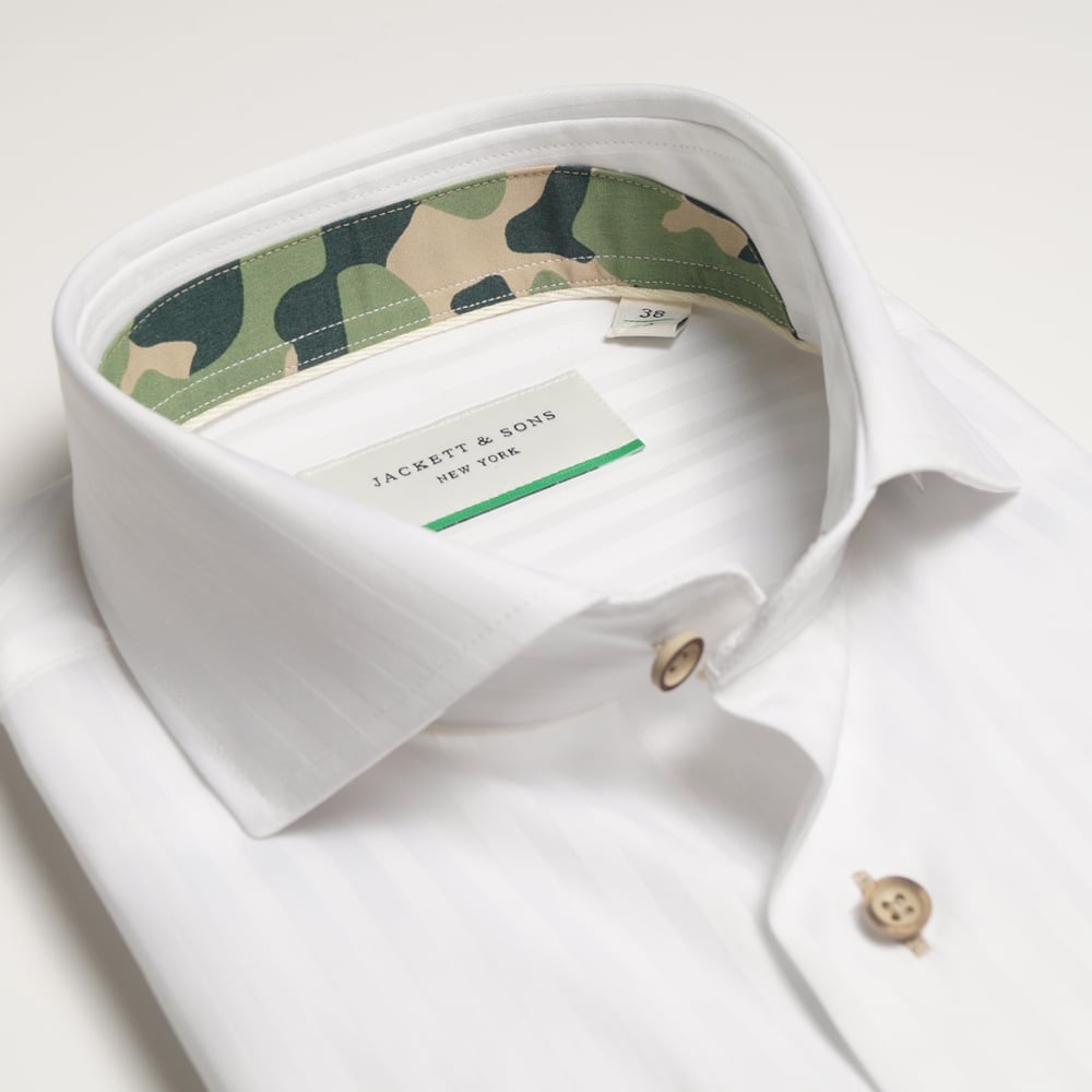 - Camouflage Insert Shirt - White