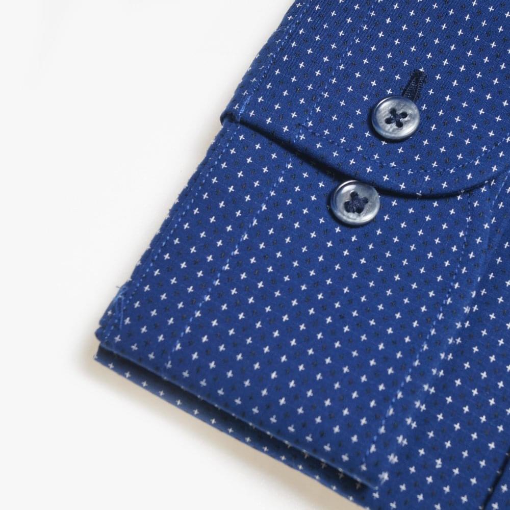 Jackett Geo Flower Print Shirt - Navy