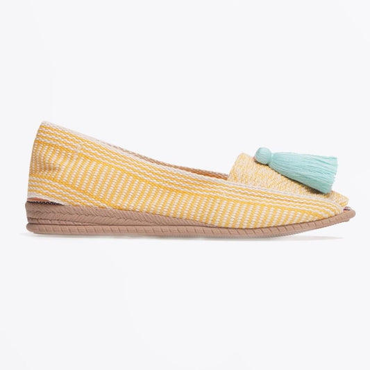 - Amarillo Stripe Multi-Tassle - Yellow