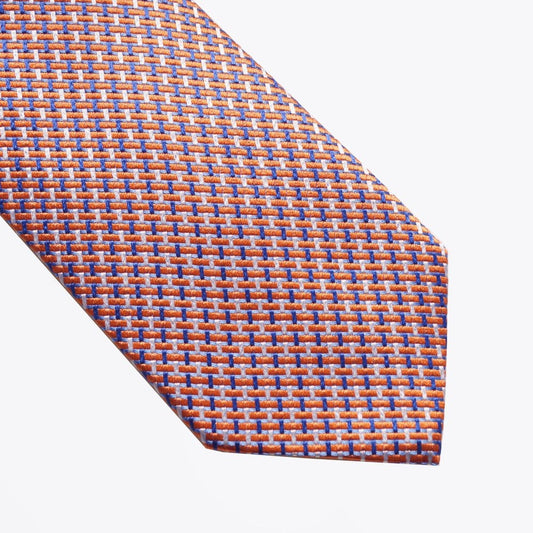 - Overlay Weave Tie - Orange
