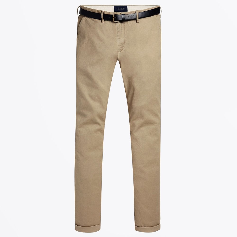 - Stuart - Regular Slim Fit Chinos - Sand