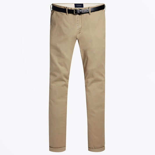 - Stuart - Regular Slim Fit Chinos - Sand