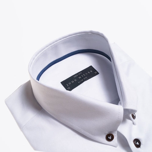 - Cotton Button-down Shirt - White