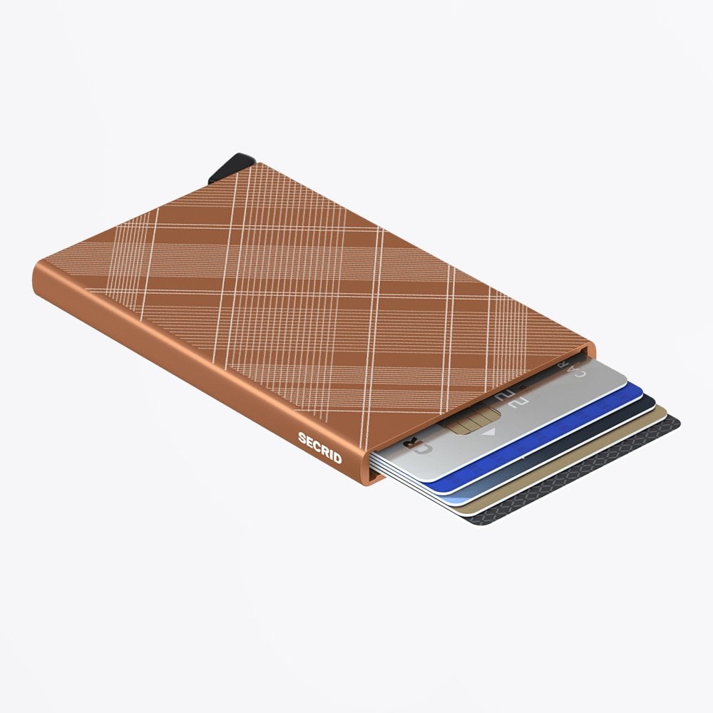 Laser Card Protector - Tartan Rust
