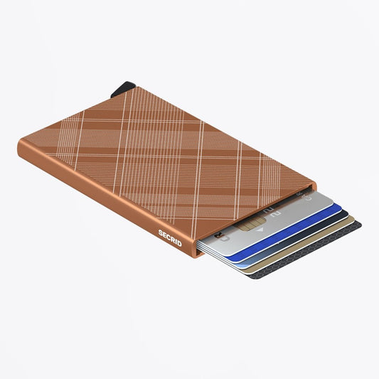 Laser Card Protector - Tartan Rust