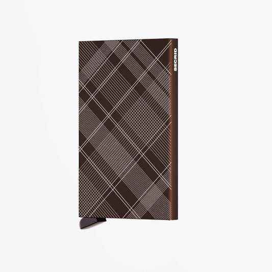 Laser Card Protector - Tartan Brown