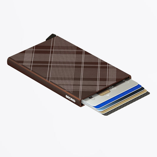 Laser Card Protector - Tartan Brown