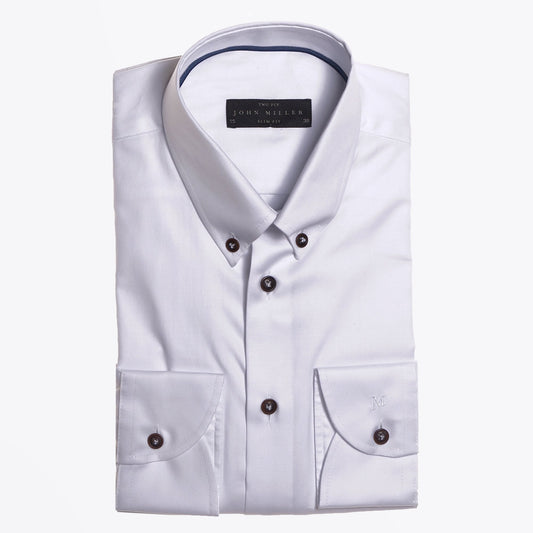 - Cotton Button-down Shirt - White