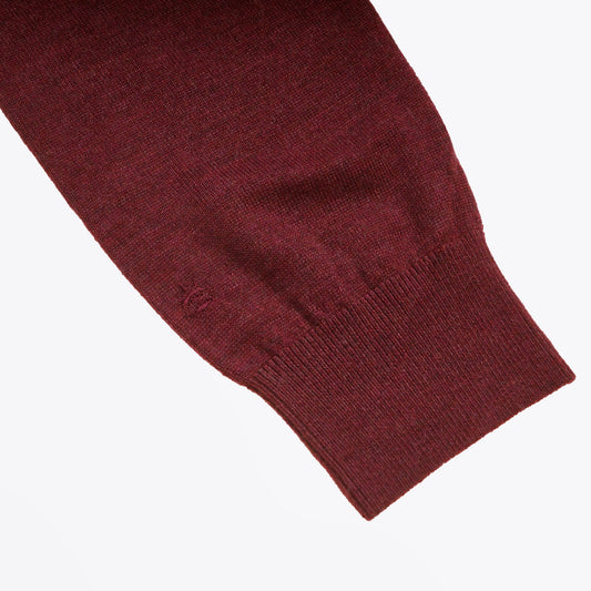 Merino Roll-neck Knit - Burgundy