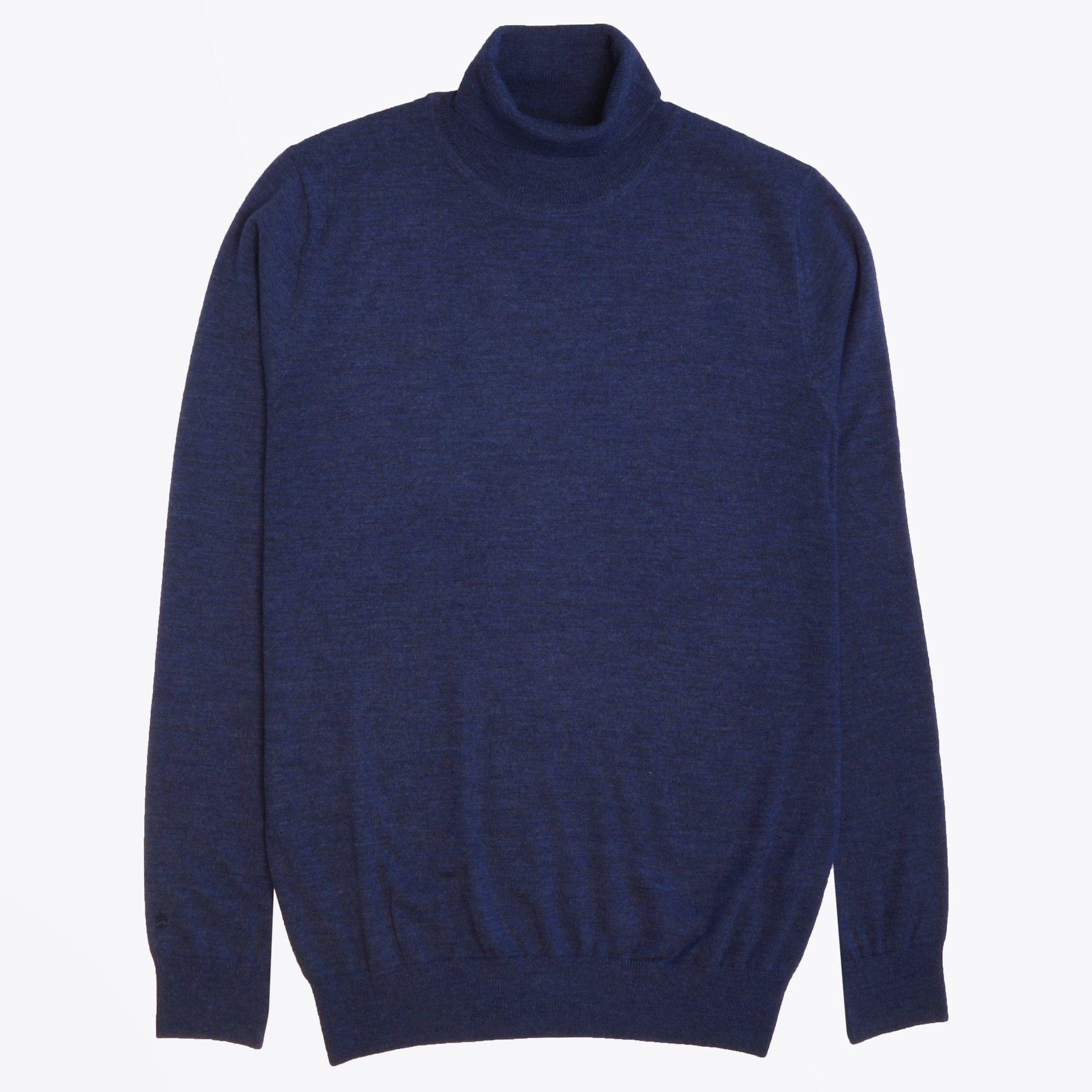 Thomas Merino Roll-neck Knit - Blue
