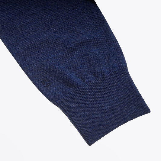 Merino Roll-neck Knit - Blue