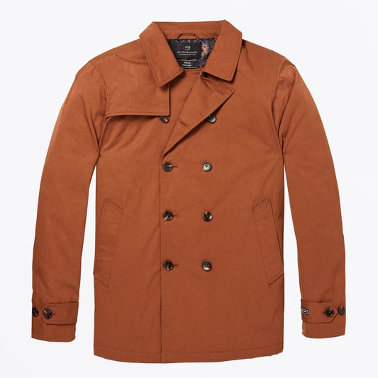- Double-breasted Trench Coat - Rust