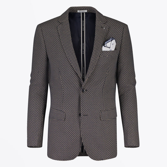 - Weave Detail Blazer - Navy