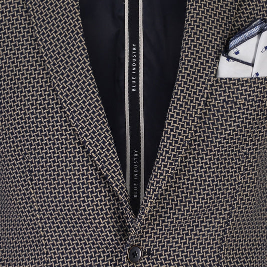 - Weave Detail Blazer - Navy