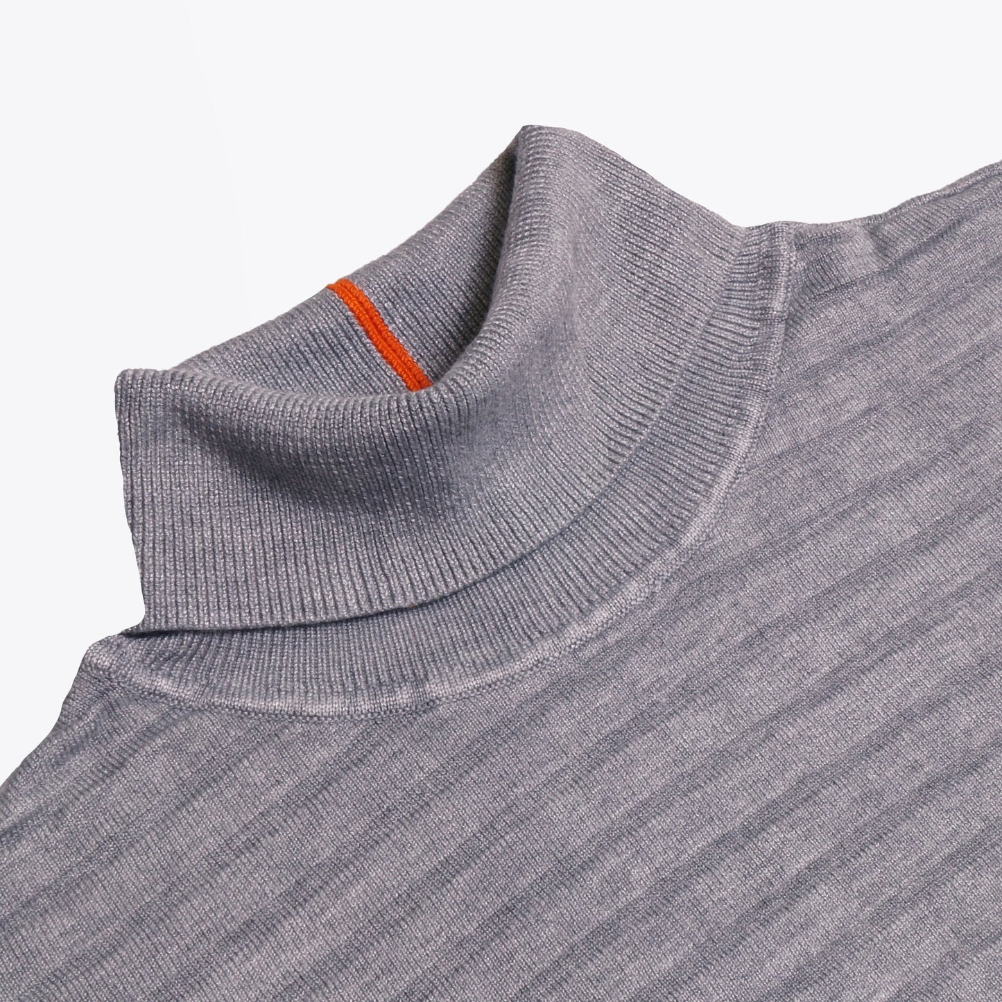 - Textured High Neck Knit - Grey