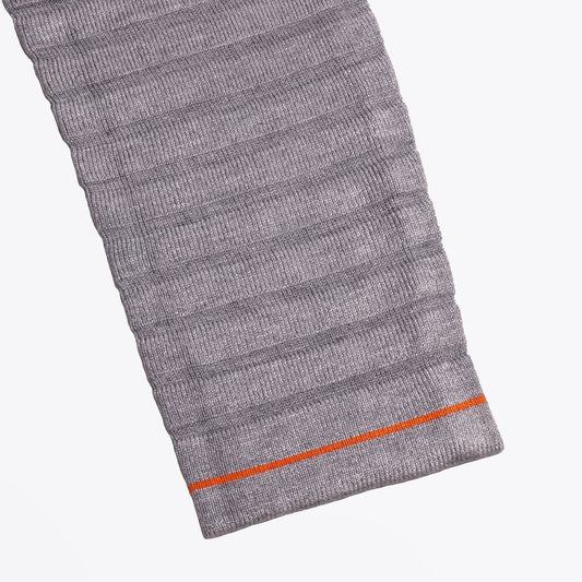 - Textured High Neck Knit - Grey