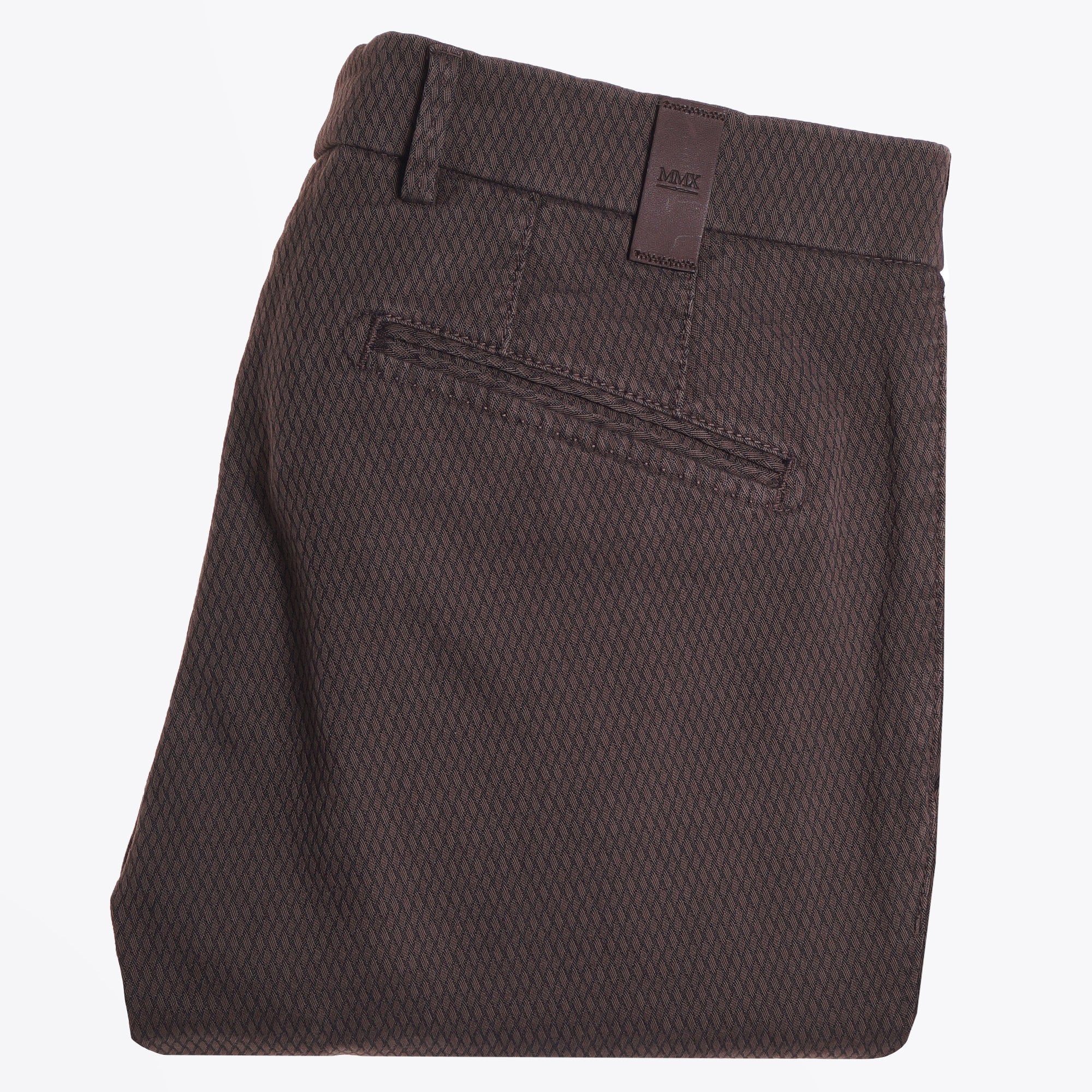 MM - - Leo - Super Stretch Textured Chinos - Brown – MR & MRS STITCH.COM