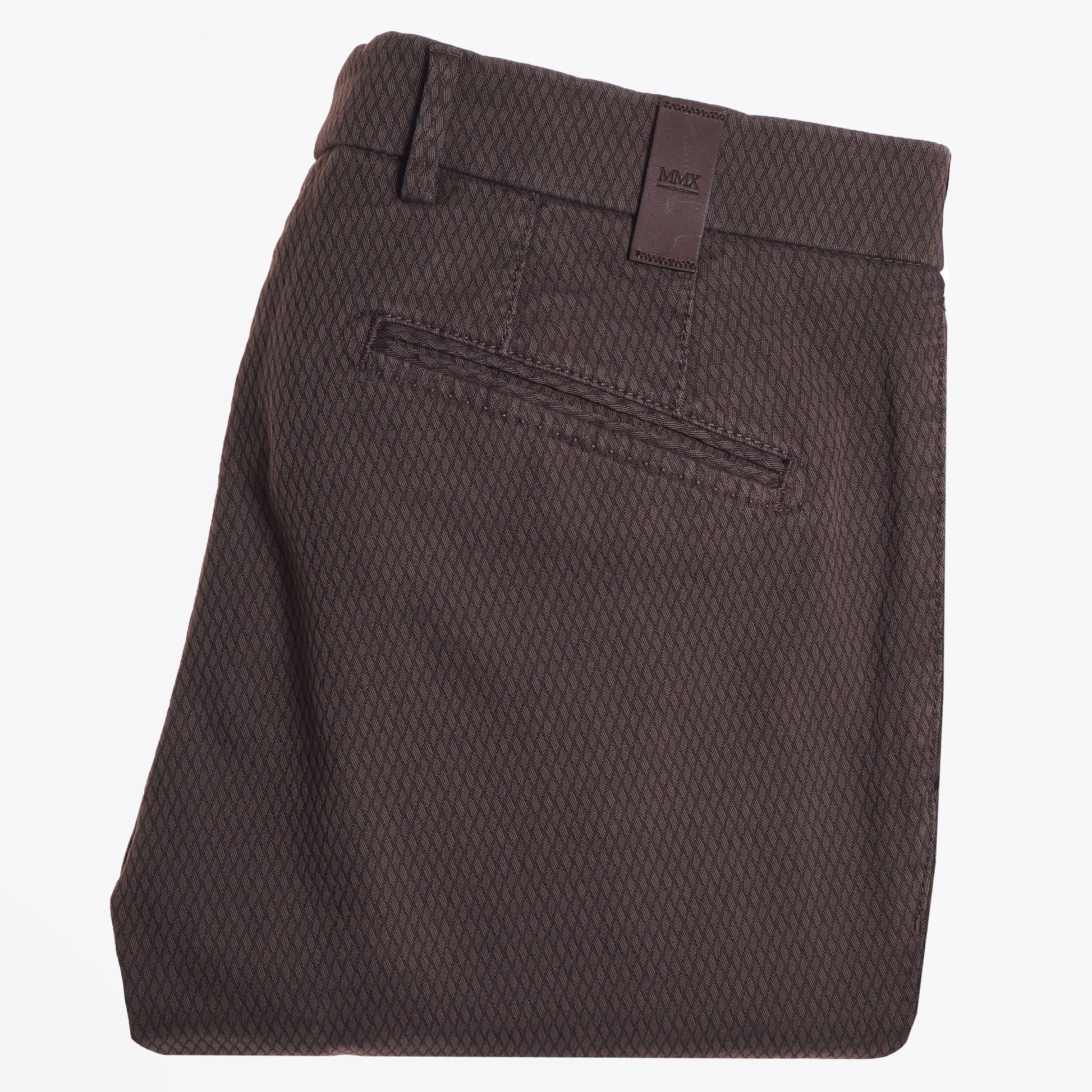 MM Leo - Super Stretch Textured Chinos - Brown