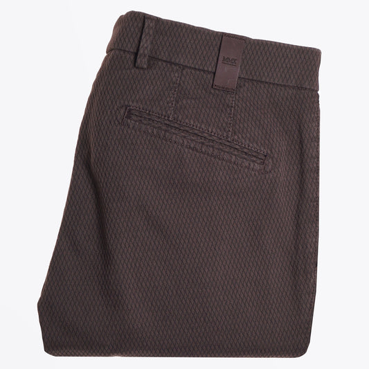 Leo - Super Stretch Textured Chinos - Brown