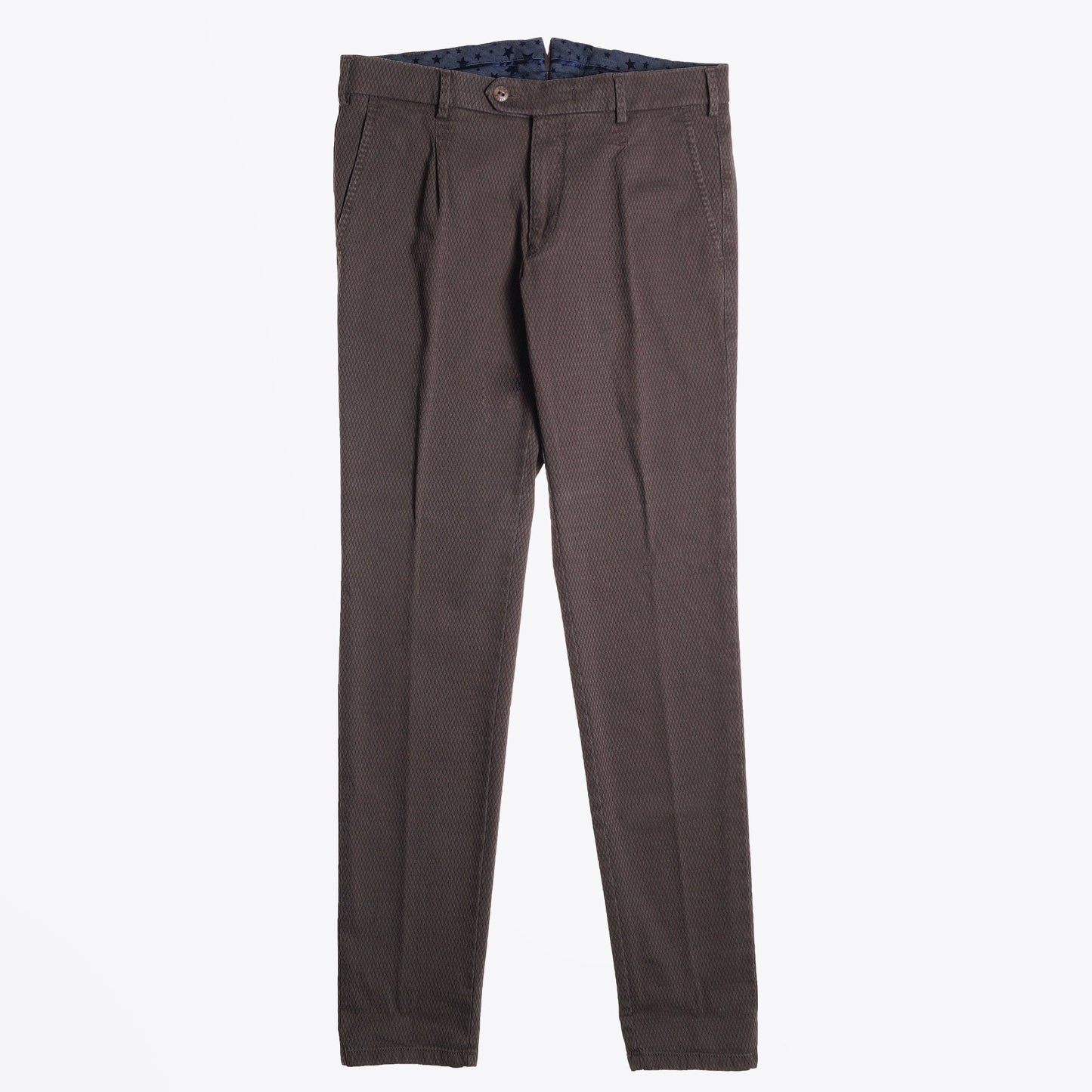 Leo - Super Stretch Textured Chinos - Brown