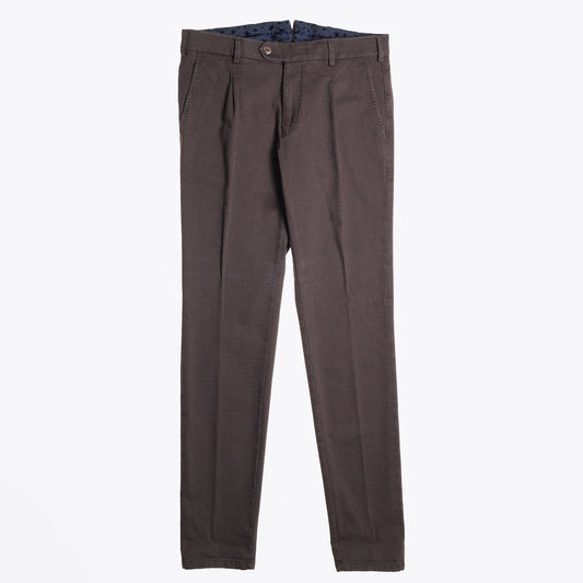 Leo - Super Stretch Textured Chinos - Brown