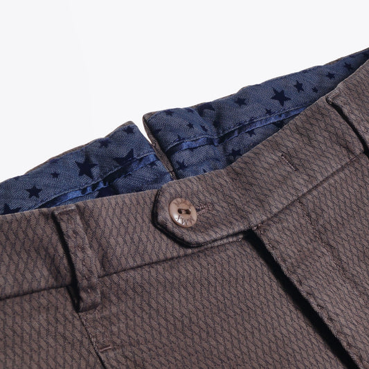 Leo - Super Stretch Textured Chinos - Brown