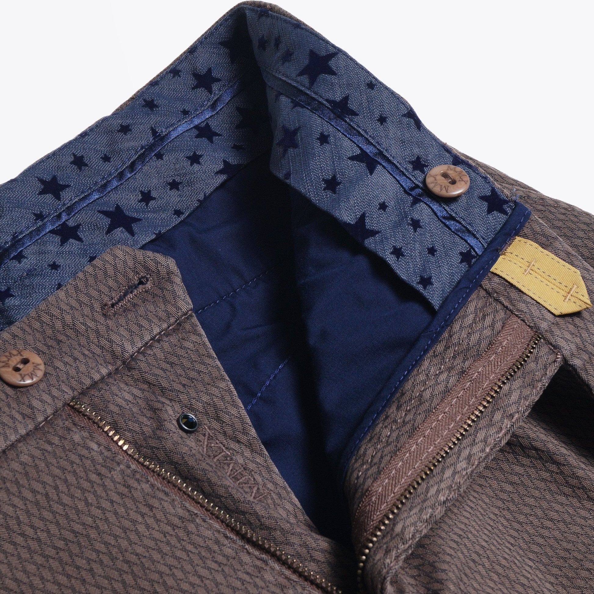 MM Leo - Super Stretch Textured Chinos - Brown