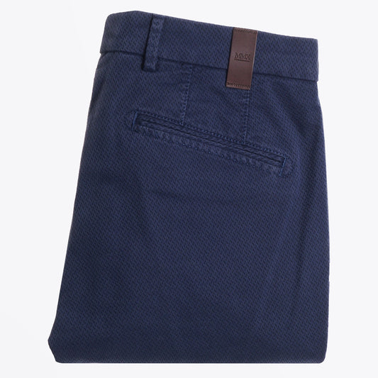 Leo - Super Stretch Textured Chinos - Blue