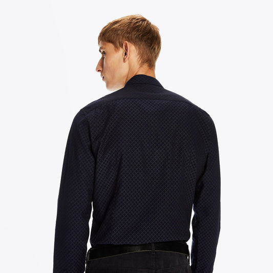 - Classic Weave Shirt - Navy