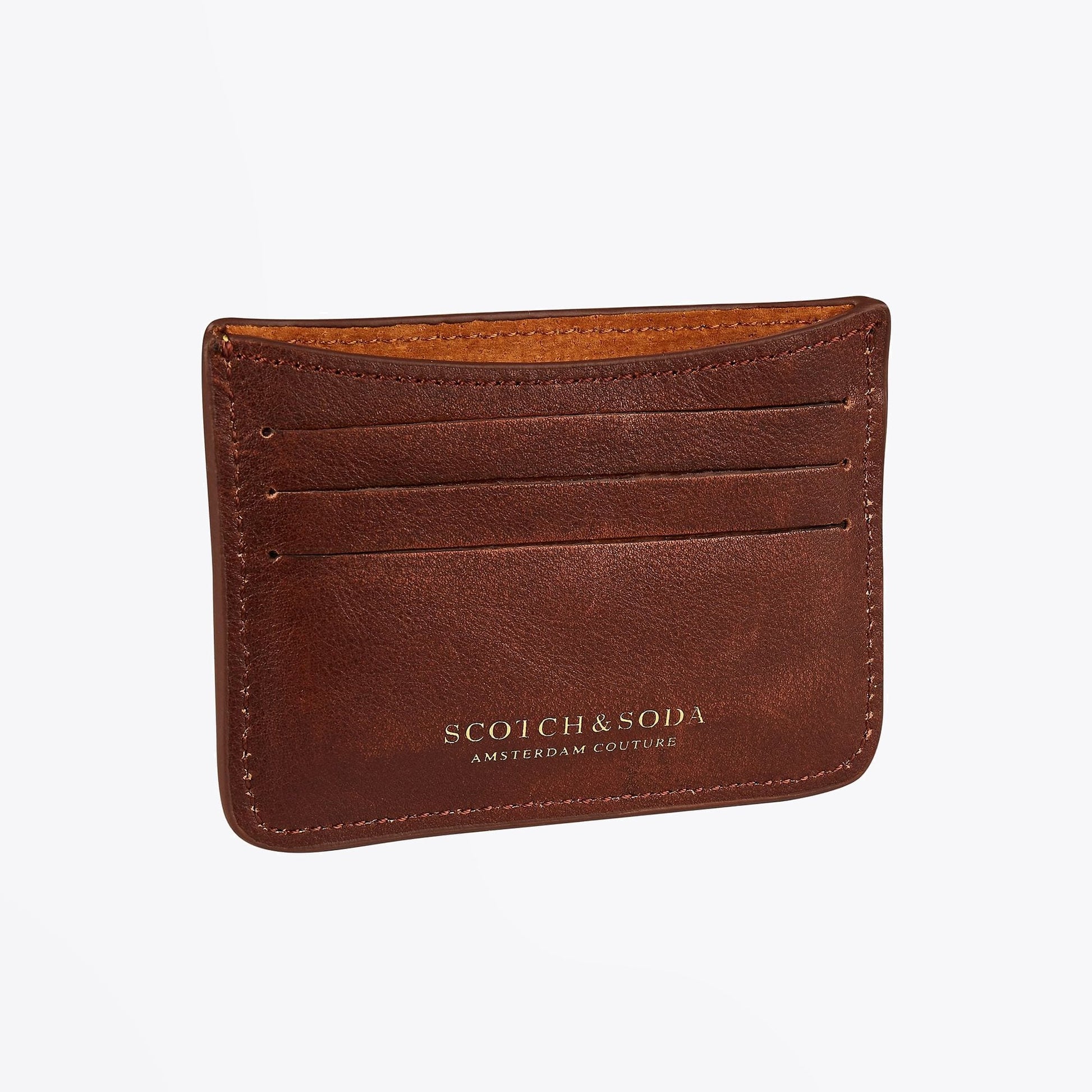 Scotch Leather and Suede Card Holder - Brown