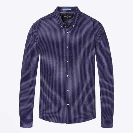 - Classic Cotton Shirt - Navy