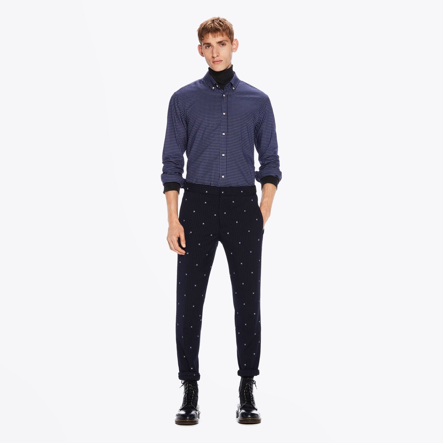 - Classic Cotton Shirt - Navy